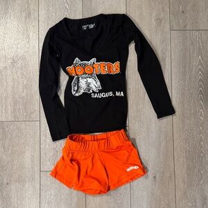 Hooters Black and Orange Long Sleeve Tee